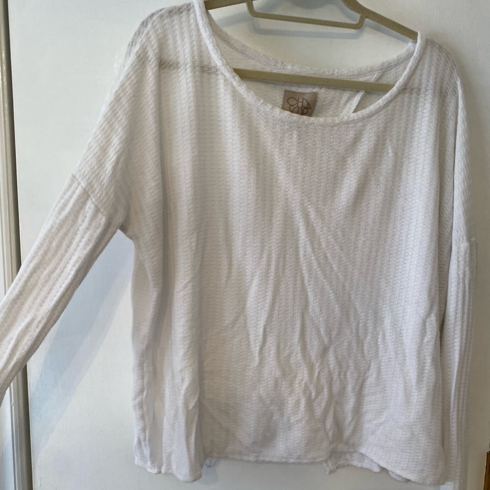Waffle Knit, Open Back Shirt